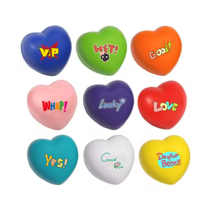 Pelotas Antiestrés de PU en Forma de Corazón Rojo, Personalizadas con Logotipo, al por Mayor, para Niños y Niñas - Product Image 2
