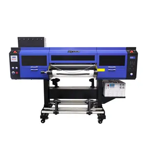 Factory A1 60cm dtf UV film printer 3D roll to roll direct to film Digital inkjet uv printer for A/B film impresora