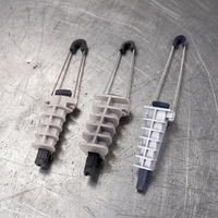 Colliers de fixation pour câble ADSS, type cale de tension, pour fibre optique aérienne, en alliage d'aluminium galvanisé, plastique, protection UV, pour poteau en pouces