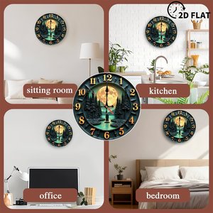 Horloge murale en bois 25x25cm avec une <span class=keywords><strong>phrase</strong></span> amusante ou à double sens pour une cuisine - Product Image 5