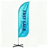 Fabricant professionnel de drapeaux en fibre de verre avec bannière imprimée par transfert thermique et piquet robuste