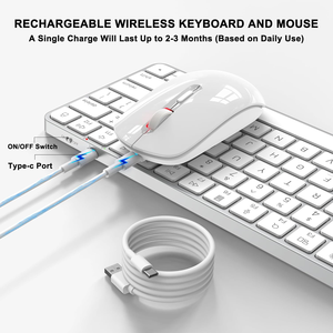 Rechargeable Ergonomic Waterproof 78-key Wireless <b>Keyboard</b> Mouse Led Backlight Bt 2.4g <b>Usb</b> Dual-channel Connection Stock A-78 - Product Image 3
