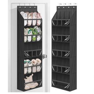 20 Closet Pairs <b>Narrow</b> Hanging Shoe Rack for Door Hanger Deep Pocket Over the Door Shoe Organizer - Product Image 1