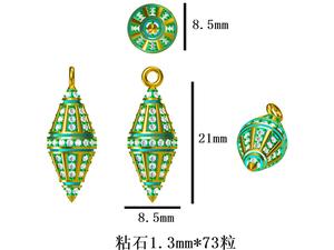 Quả tạ vàng thép không gỉ hình lục giác Gậy chuỗi dệt vòng đeo tay - Product Image 4