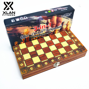 <span class=keywords><strong>Set</strong></span> di Scacchi Magnetico in Legno XLAN 3-in-1 Pieghevole Portatile Gioco da Tavolo Educativo Competitivo Personalizzabile - Product Image 1