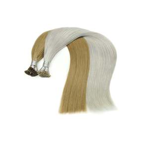 Pointe en F en kératine, cheveux 100% humains vierges, brillance de verre, résistants à la décoloration, faible MOQ, en stock, livraison rapide - Product Image 5