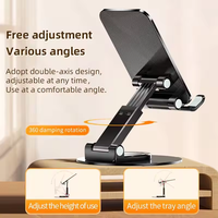 Support de téléphone de bureau extensible tendance avec logo personnalisé 360° °   Support de téléphone rotatif pour utilisation mains libres