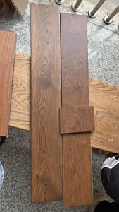 <span class=keywords><strong>Parquet</strong></span> en bois massif véritable, style rustique, planches de bois de chêne foncé, pour décoration rétro - Product Image 2