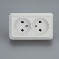 Interruptores Eléctricos duales de 2 entradas y 2 llaves, con indicador de luz y enchufes 2P estándar alemán