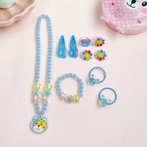 Sıcak satış küçük genç kız takısı takım çocuklar yürümeye başlayan kız için yüzük kolye bilezikler oyna - Product Image 2