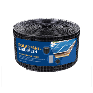 Senershuo - Maille de protection pour panneaux solaires 6 po x 50 pi - Clôture en fil soudé enduit de vinyle noir pour la protection contre les oiseaux et les nuisibles - Product Image 1