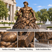Sculpture de bronzier sur mesure grandeur nature, finition antique artisanale, pour mémoriaux, places publiques, musées, art public, durable