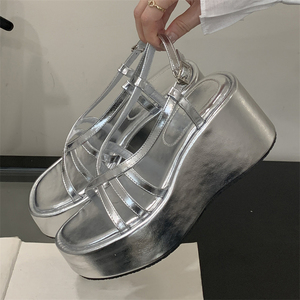 Mules décontractées à talon épais noir pour femme, collection été 2025 – Sandales à talon compensé - Product Image 6