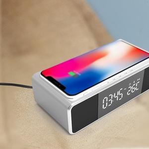 6-in-1 Wireless Charging Bluetooth Speaker with Alarm <b>Clock</b> Radio 5W Charger for Bedside Table - Product Image 5