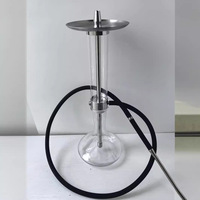 Chicha électrique haut de gamme en acier inoxydable populaire avec décorations, taille moyenne, chicha électrique, narguilé, pipe à eau