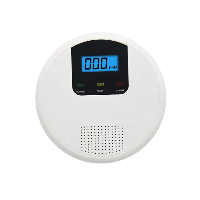 Detectores de alarma Monóxido de carbono Alarma Sirena Sonido Independiente Co Sensor Envenenamiento 85db