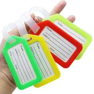 Silicone Pvc Soft Label Travel Accessories luxury airplane Geometric Luggage Tags Suitcase Id Addres Holder