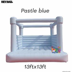 Vente flash : château gonflable bleu pastel, maison de rebond, PVC/vinyle, 10x10 pieds, installation facile, château <span class=keywords><strong>pas</strong></span> <span class=keywords><strong>cher</strong></span> pour événements - Product Image 4