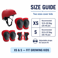 Ensemble de 7 protections pour genoux, coudes et poignets pour enfants, casque ABS, coque rigide en EPS PP, multicolore, pour vélo et cyclisme