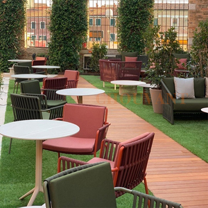 Chaises de jardin modernes en corde Ollie pour patio, balcon et extérieur - Product Image 5