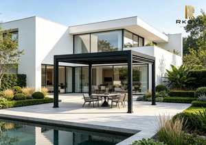 Pérgola Retráctil Eléctrica Inteligente RKOVE, de Aluminio, Impermeable, para Jardín Exterior - Product Image 3