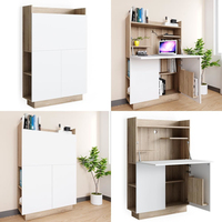 Bureau secrétaire pliant en bois multifonctionnel moderne portable direct d'usine pour adolescents
