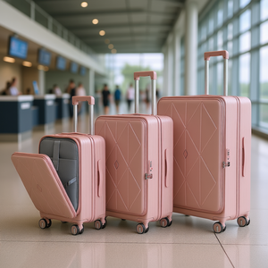 Ensemble de bagages cabine extensibles 3 pièces 20/24/28 pouces avec serrure TSA, coque rigide 100% PC, léger, approuvé par les compagnies aériennes - Product Image 2