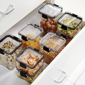 NFS Factory Custom Transparent Pet Material Plastic Food <strong>Storage</strong> Container <strong>Kitchen</strong> Airtight Containers <strong>Box</strong> - Product Image 2