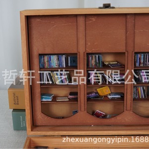 ชั้นวางหนังสือไม้ขนาดเล็กประดับตกแต่ง สีไม้ธรรมชาติ รูปทรงสี่เหลี่ยมผืนผ้า ดีไซน์เรียบง่าย ตกแต่งบ้าน สำนักงาน ห้องอ่านหนังสือ D24 - Product Image 5