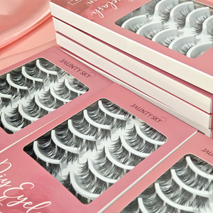 <span class=keywords><strong>Prix</strong></span> usine 10 paires boîte presse sur bricolage grappes de cils segments pré-cartographiés cluster cils faits <span class=keywords><strong>à</strong></span> la main pré-colle Volume ventilateurs de cils - Product Image 1