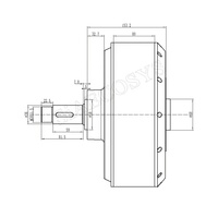 Moteur QS 5KW QS260 V4 72V Moteur à courant continu sans balais à arbre unique intégré au moyeu de roue pour voitures électriques Kits de conversion de moteur de voiture électrique EM200-2