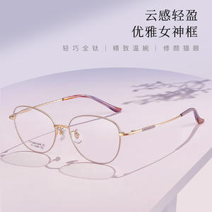 Gafas de titanio ovaladas Danyang 6289 para mujer, lentes acrílicas ligeras, puente nasal estándar, primavera-verano - Product Image 4