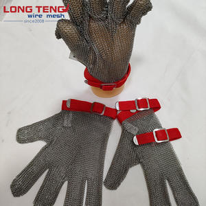 Gants anti-coupure avec fil en acier inoxydable et <span class=keywords><strong>maille</strong></span> métallique Gants <span class=keywords><strong>de</strong></span> boucher tissés pour la protection contre les coupures Technique d'armure toile - Product Image 6