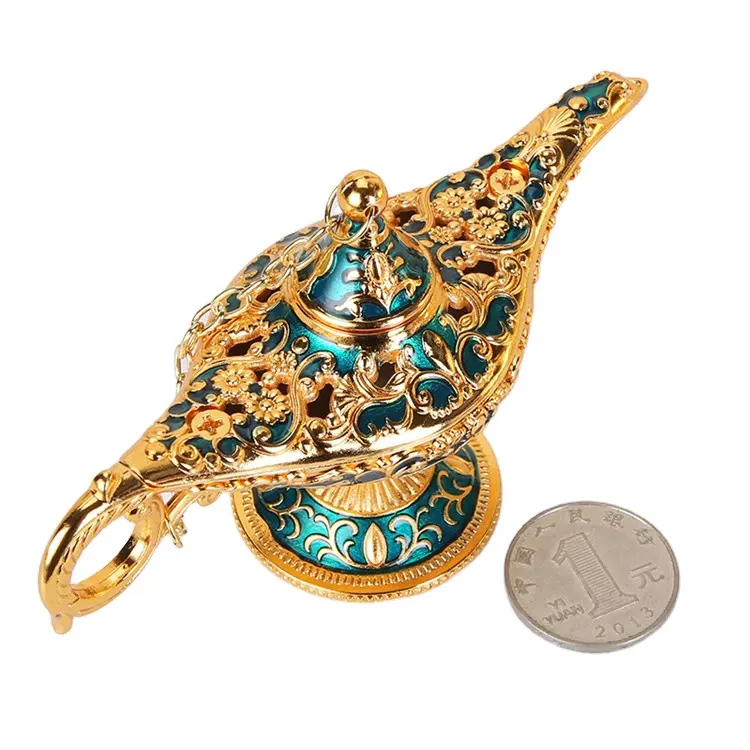 Europese Klassieke Ambachten Wens Lamp Cadeau Creatieve Ornamenten Rekwisieten Metalen Kleine Aladdin Magische Lamp