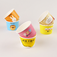 Cute Cartoon Disposable Paper Cups Yogurt & Dessert Containers for Kids' Parties, Cafés, and Takeaway