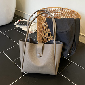 Minimalist Vintage Waterproof <strong>Large</strong> Capacity PU Tote <strong>Bag</strong> for Women with Inner Pouch Long Handle Shoulder Work - Product Image 4