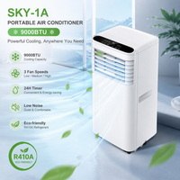 Climatiseur portable électrique 9000 BTU, puissant, sans installation, pour maison et hôtel, en plastique, vente chaude