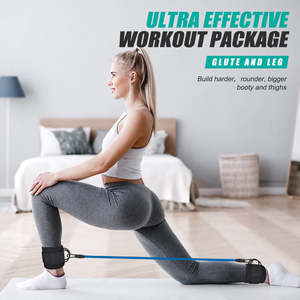 Nouveau et ensemble de sangles de <span class=keywords><strong>cheville</strong></span> pour la vitesse d'entraînement et l'outil d'entraînement d'agilité Gym Home Latex Resistance <span class=keywords><strong>Tube</strong></span> Band - Product Image 4