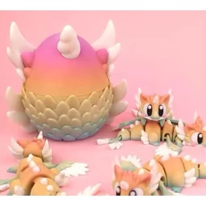 Jouet en plastique imprimé en 3D OEM d'usine, structure articulée, Dragon Sakura, Œuf de dragon bébé, articulations mobiles, pour enfants - Product Image 2