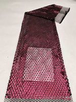 Nouvelle dentelle africaine en tulle à sequins 100 % polyester écologique et doux pour robe de soirée de célébration 2026