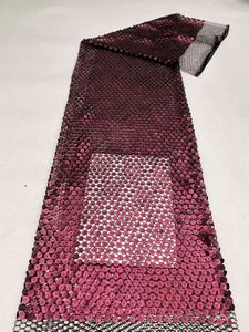Nuevo Tejido de Encaje Africano Ecológico 100% Poliéster con Malla Suave, Lentejuelas y Encaje Francés 2026 para Vestidos de Noche y Celebración - Product Image 3