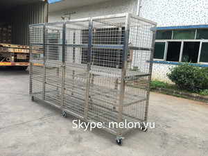 Kit de <span class=keywords><strong>cage</strong></span> de rouleau en métal de sécurité de casier mobile commercial avec la <span class=keywords><strong>cage</strong></span> d'étagères plates d'acier inoxydable - Product Image 6