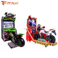 Machine de jeu d'arcade de course de motos Manx TT, simulateur de conduite de moto Flame FF GP à monnayeur pour centre de divertissement