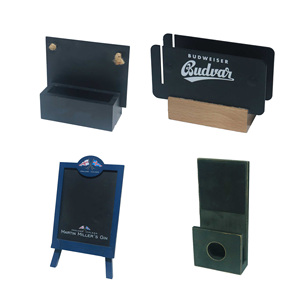 <span class=keywords><strong>Pizarra</strong></span> de Madera de Doble Cara con Soporte para Menú, Fabricada con MDF de Paulownia, Pino, Bambú, Caucho, Acacia y Haya - Product Image 4