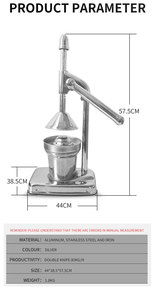 Sap Afzuigmachine Citroen Juicer Citrus Juicer Oranje 2000e 7 Hoge Kwaliteit Commercieel Vers Zwart Set Staal Roestvrij Vermogen - Product Image 5