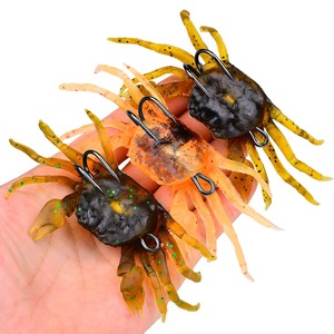 Ventas calientes 32,5G Gancho doble Realista Bonic Walking Hundimiento Cangrejos Cebo de plástico suave Cangrejo Señuelo Señuelos de pesca de agua salada - Product Image 6