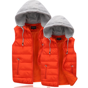 <span class=keywords><strong>Chaleco</strong></span> Utilitario Nuevo de Otoño/Invierno al por Mayor para <span class=keywords><strong>Hombre</strong></span> y Mujer, de Algodón <span class=keywords><strong>con</strong></span> <span class=keywords><strong>Capucha</strong></span>, Color Sólido, Sin Mangas, Grueso, para Parejas - Product Image 4