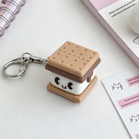 Jouets sensoriels à presser imprimés en 3D sur le thème de la pâtisserie MG - Porte-clés sensoriels crêpe, pudding et biscuit