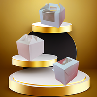 Carton plat pliable personnalisé Boîtes de transport de gâteau au fromage imprimées de luxe Boîte d'emballage de gâteau d'anniversaire