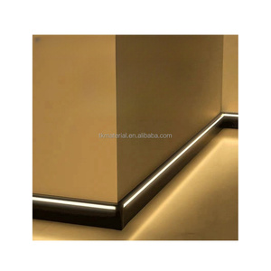 Rodapié LED Luminoso Industrial Moderno, Fácil Instalación, Rodapié de Pared de Aleación de Aluminio y Plástico para Pisos de Hotel - Product Image 1